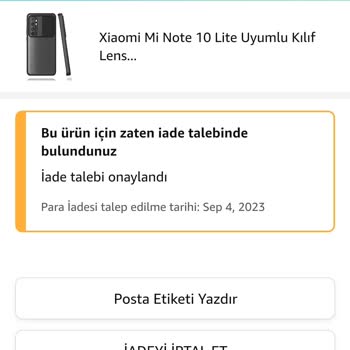 Amazon'a İade Talebi Oluşturma!