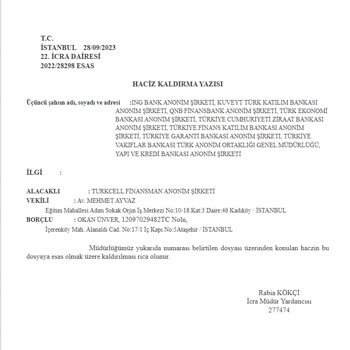 ING Bloke Kaldırma İşlemi