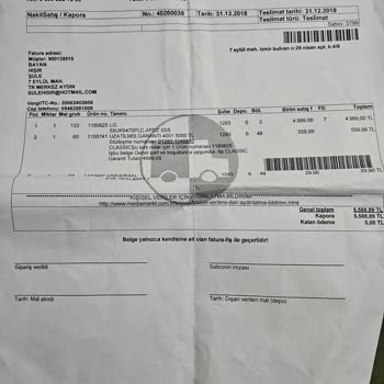 Media Markt Uzatılmış Garanti Kapsamında Ürünüm Tamir Edilmedi