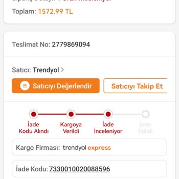 Trendyol Satıcısı Bir Türlü İadeyi Kabul Etmedi