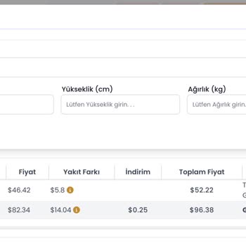 Shipentegra Gönderimizi 44 USD Fark İle Üst Servisten Fiyatlandırdı!