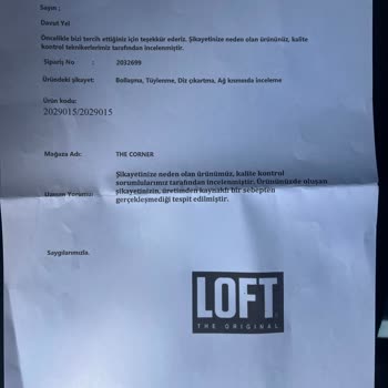 Loft Ürün İade Değişim