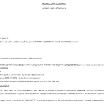 ÇiçekSepeti Sahte Ürün Gönderilmesi