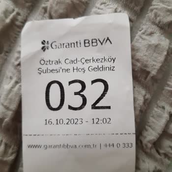 Garanti BBVA Çerkezköy Banka Şubesindeki Personel Hakkında Şikayetim Var