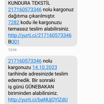 Yurtiçi Kargo Eve Teslim Edilmeyen Kargo