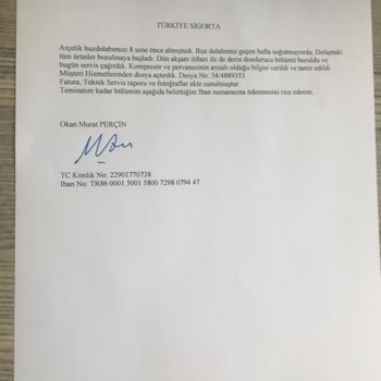 Türkiye Sigorta'nın Teminat Ödemememizi Ödememesi