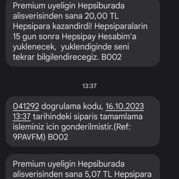Hepsiburada'ya Üye Olmadığım Halde İşlem Mesajları Geliyor