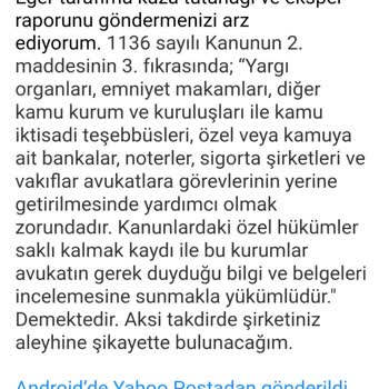 Neova Sigorta Değer Kaybı Evrak Talebi