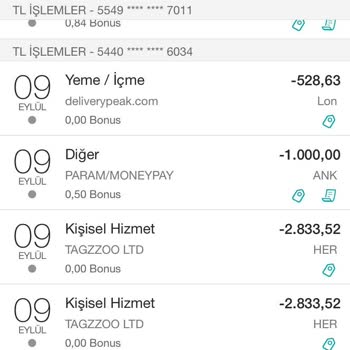 Garanti BBVA Sanal Kart İşlemlerinin İadesi Talebi