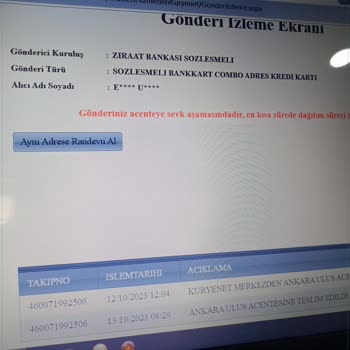 Kuryenet Ankara Ulus Acentesi Kargo Teslimini Yapmıyor