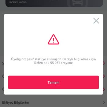 Tiktak Üyeliğin Pasif Statü Olması