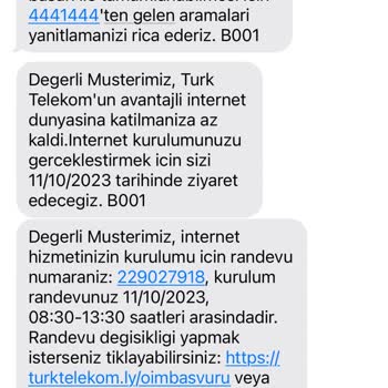 Türk Telekom İnternet Kurulumuna Gelmiyor