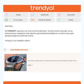 Trendyol Kusurlu Ürünü Kabul Etmemeleri