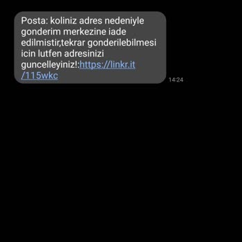 0850 545 48 16 PTT Mesajı