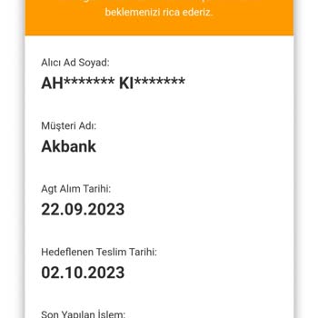 AGT Kurye Gönderiyi Teslim Etmiyor
