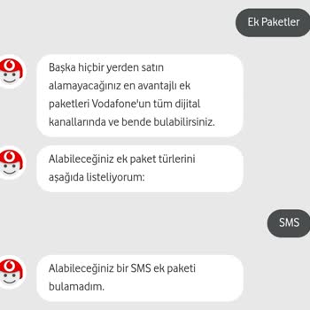 Vodafone Ek SMS Paketi
