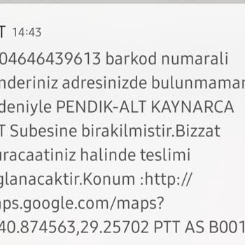 PTT Kargo Evde Olmasına Rağmen Gönderi Teslim Edilmemesi