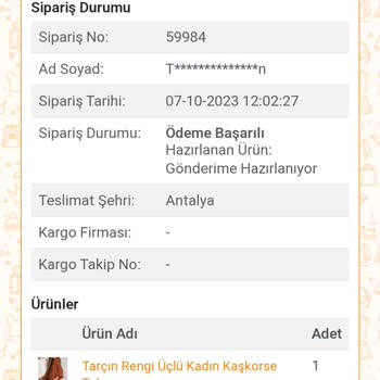 Nare Giyim Ürünüm Gönderilmedi On Bir Gün Oldu Muhatap Yok