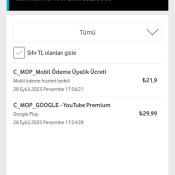 Vodafone Faturama Fazladan Ücret Yansıtılmış
