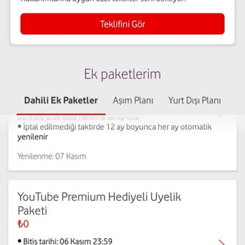 Vodafone Faturama Fazladan Ücret Yansıtılmış