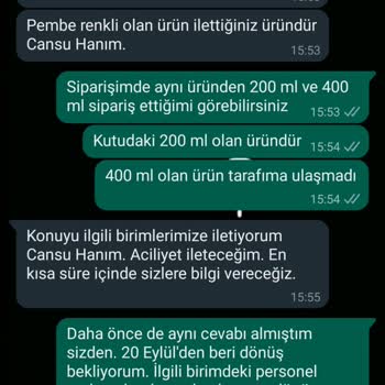 Yves Rocher Firmasının Müşteri İle İletişime Geçmemesi