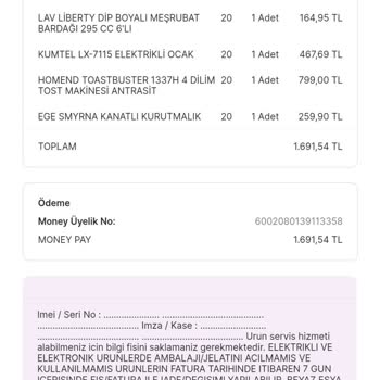 Migros Extra Siparişinin Teslim Veya İadesinin Yapılmaması