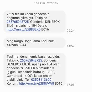MNG Kargo Evime Kargoyu Evime Getirmiyor Ziline Basmadan Gitti.