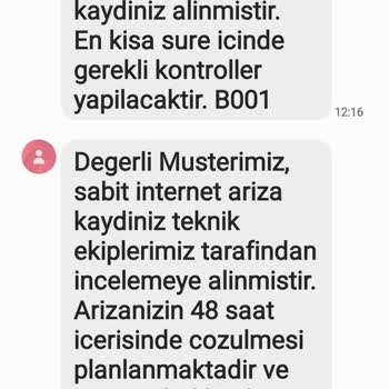 Türk Telekom Taahhüt Edilen İnternet Hizmetinin Verilememesi