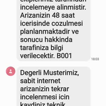 Türk Telekom Taahhüt Edilen İnternet Hizmetinin Verilememesi