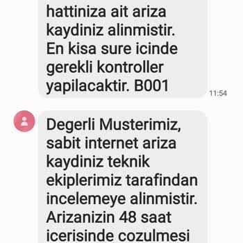 Türk Telekom Taahhüt Edilen İnternet Hizmetinin Verilememesi