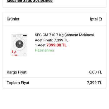 A101 İnternet Sitesinden Aldığım Ürünün Gönderilmemesi!