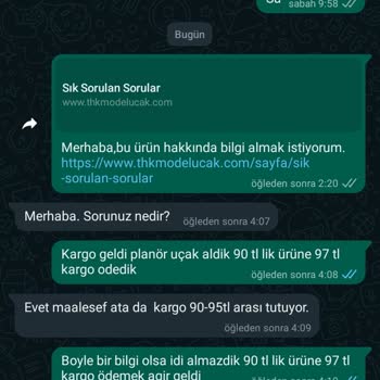 Www.thkmodelucak.com Un 90 Liralık Ürüne 97 TL Kargo Ödetmesi