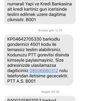 PTT Kargo Tarafından Dağıtıma Çıkan Kartım Teslim Edilmiyor