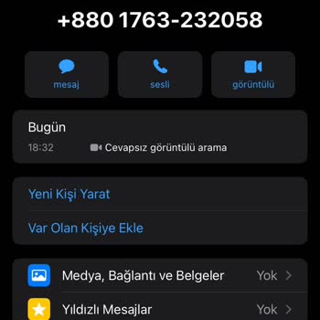 WhatsApp +880 Uygunsuz WhatsApp Görüntülü Arama