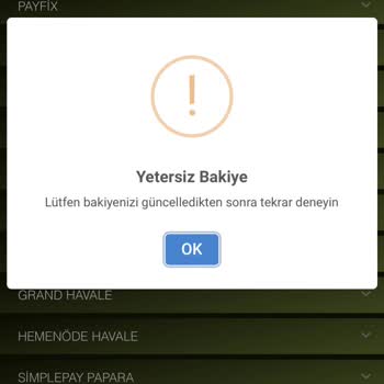 GrandPashaBet Para Yatırma Yetersiz Bakiye