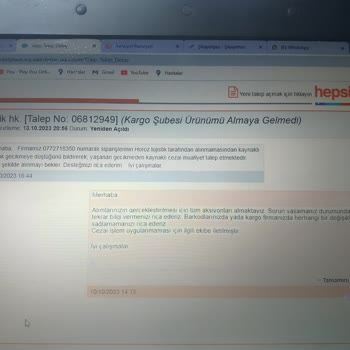 Hepsiburada İşOrtağım Hepsiburada-Horoz Lojistik Kargo Alınmaması