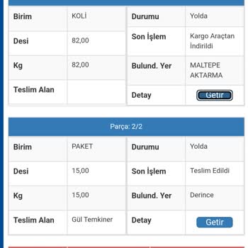 Sürat Kargo Teslim Edilemeyen Kargo