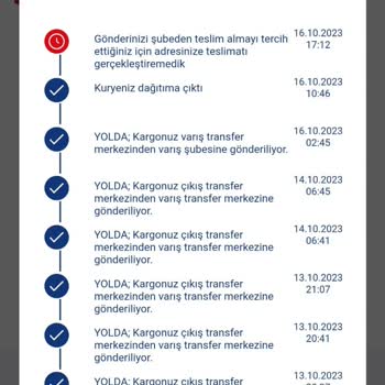 Aras Kargo'yu Teslim Etmeme