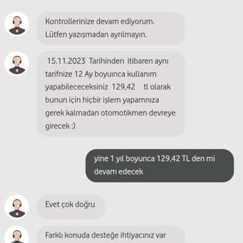 Vodafone Müşteri Hizmetleri Fiyat Yanıltması