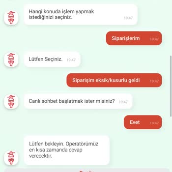 Tıkla Gelsin Canlı Destek Yok