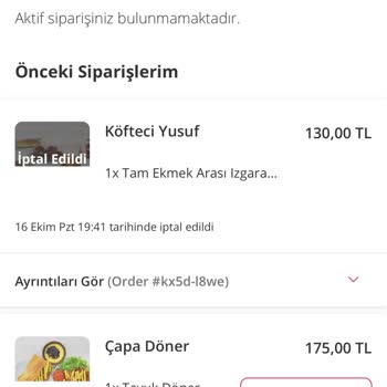 Yemeksepeti Sipariş Teslimatı Yapılmaması