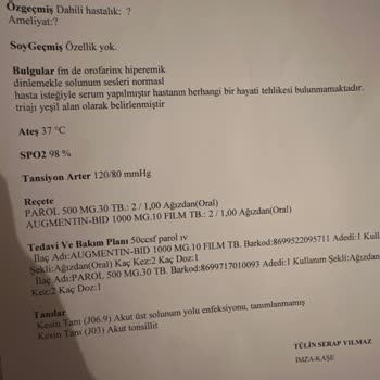 Alanya Anadolu Hastanesi'ndeki Tedavi Süreci