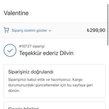 Sevgilimehediyem.com Siparişimi Göndermediler İletişime Geçemiyorum Sayfayla