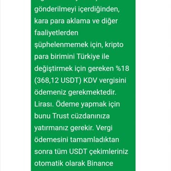 Trust Wallet'den Paramı Çekemiyorum