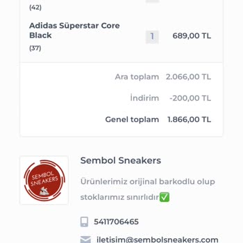 Sembol Sneakers Ürün İadesi Sağlanmıyor