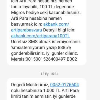 Akbank Verilmeyen Chipler, İadeler, Migros Hediye Çekleri