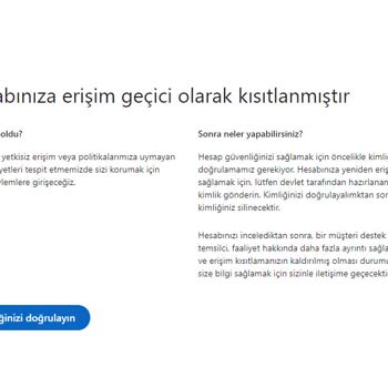 Linkedin Hesap Kısıtlaması Kaldırma Talebi