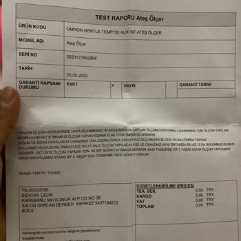 Omron Ateş Ölçer Servis Hizmeti