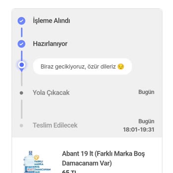 Hepsiburada Market Su Siparişi Problemi