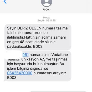 Vodafone Haberim Ve Onayım Olmadan Numaramı Taşıyor.